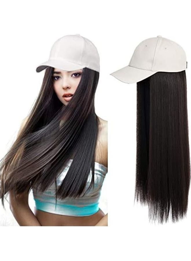 فوكوسسيكسي وصلة شعر بتصميم قبعة بيسبول أسود 18بوصة 