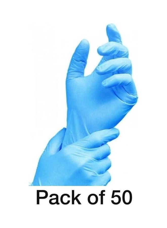 قفازات مضادة للماء من النتريل للاستخدام مرة واحدة من 50 قطعة . - Image 1