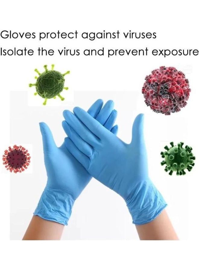 قفازات مضادة للماء من النتريل للاستخدام مرة واحدة من 50 قطعة . - Image 2