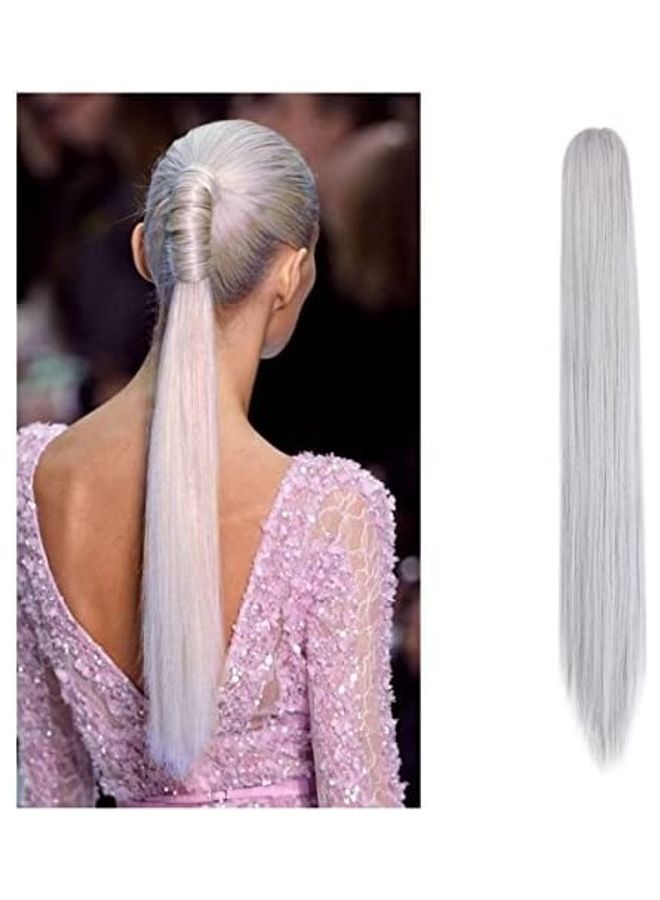 فوت وصلة شعر مزودة بمشبك بتصميم ذيل حصان بلوند 21بوصة