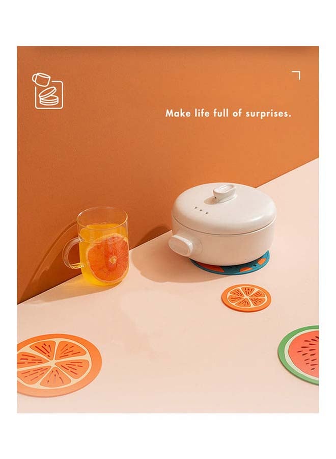 fashionhome - 5-Pieces Silicone Table Insulation Mats Pads Multi Colour 8x8cm - Image 1
