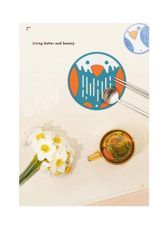 fashionhome - 5-Pieces Silicone Table Insulation Mats Pads Multi Colour 8x8cm - Image 1