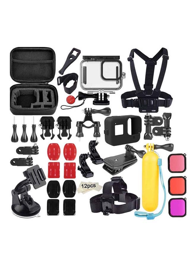O Ozone - 50-In-1 Accessories Compatible For Gopro Hero 9 Travel kit With Carry Case Black - Image 1
