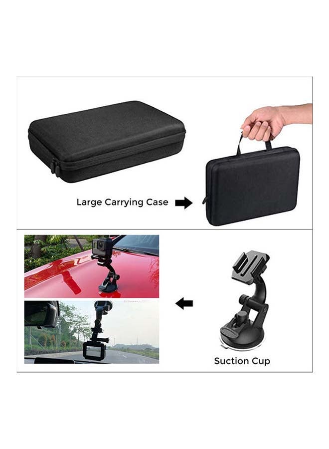 O Ozone - 50-In-1 Accessories Compatible For Gopro Hero 9 Travel kit With Carry Case Black - Image 1