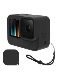 O Ozone Protective Silicone Case For GoPro Hero 9 With Lanyard Strap And Lens Cap Cover Black  - Image 1
