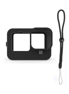 O Ozone Protective Silicone Case For GoPro Hero 9 With Lanyard Strap And Lens Cap Cover Black  - Image 4