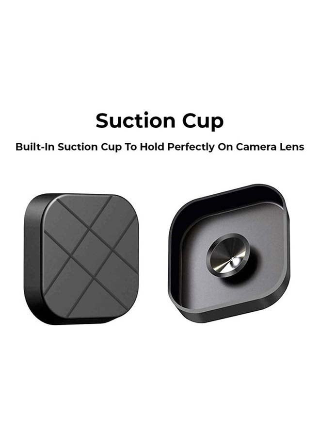 O Ozone Lens Cap Compatible With GoPro Hero 9 Lens Cap with Anti-Drop Built-in Suction Cup Black - Image 3