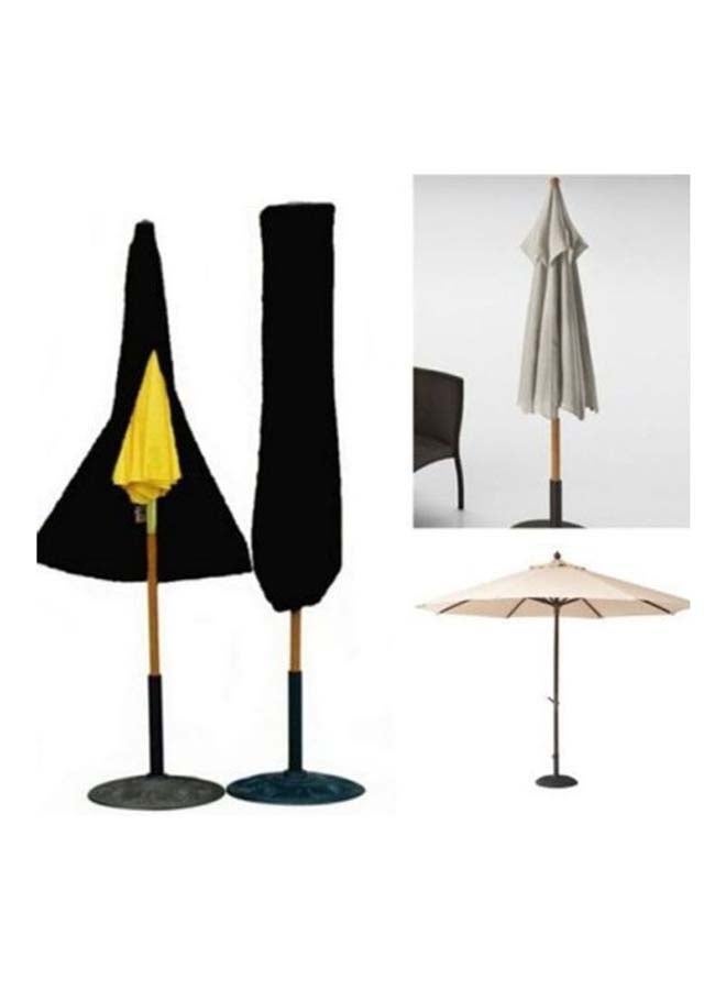 fashionhome Polyester Umbrella Round Waterproof Protective Cover Black 202x95x50cm  - Image 1