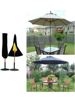 fashionhome Polyester Umbrella Round Waterproof Protective Cover Black 202x95x50cm  - Image 4