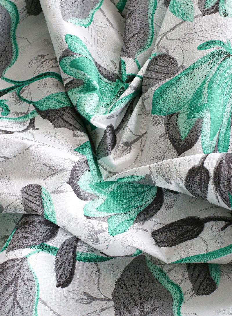 أمال غطاء لحاف من القطن / 100% مقاس 150×210 سم مع غطاء وسادة مقاس 40×40 سم 40X40- لمرتبة مقاس مفرد، لون أخضر/ رمادي قطن أخضر/رمادي Twin none - Image 3