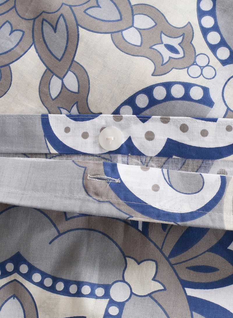 أمال طقم فراش فاخر - مع 1 غطاء لحاف (200x220 سم) + 2 غطاء وسادة (50x75 سم) + 2 غطاء وسادة (40x40 سم) 100% - Image 2