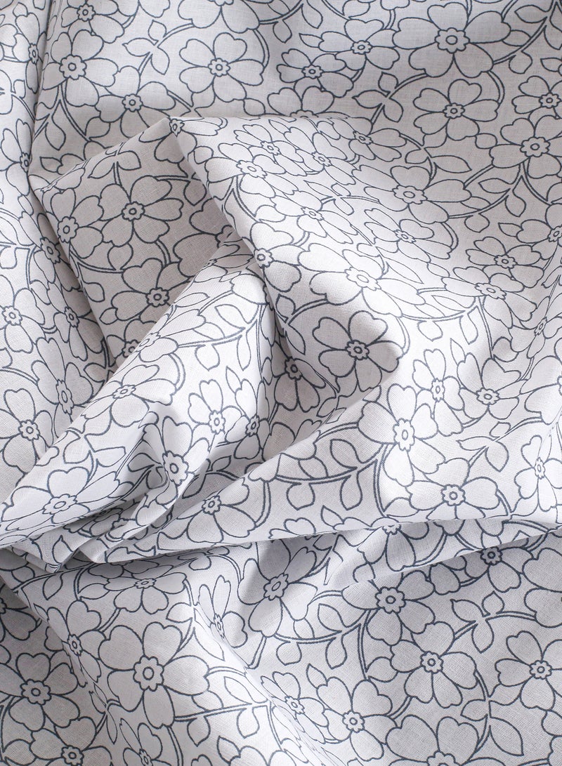 Amal Duvet Cover Set- With 1 Duvet cover 240X215 Cm And 2 Pillow Cover 50X75 Cm And 2 Cushion Cover 40X40 Cm  - For King Size Mattress - Pearl White 100% Cotton Cotton Multicolour King - Image 3