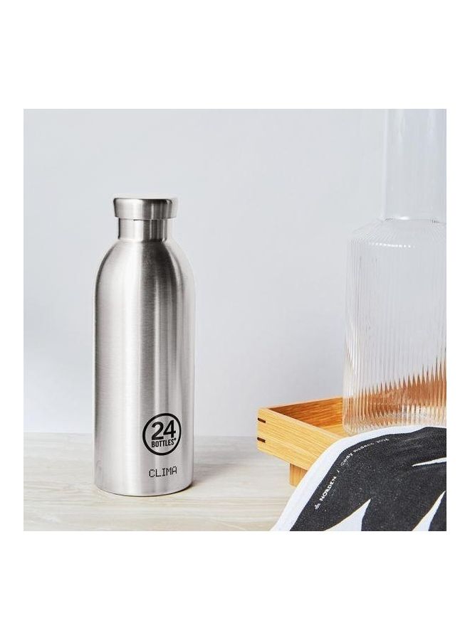 24Bottles - Double Walled Stainless Steel Water Bottle Silver - Image 1