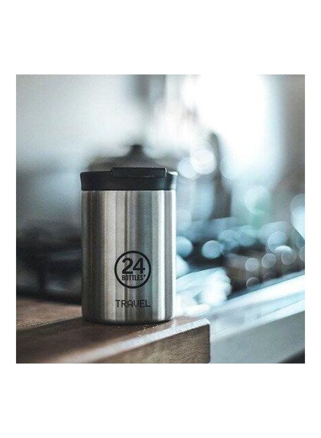 24Bottles Double Walled Insulated Stainless Steel Travel Tumbler Silver/Black - Image 3