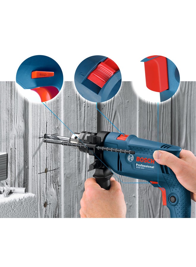 BOSCH Professional Impact Drill GSB 550 Blue 1.8kg - Image 4
