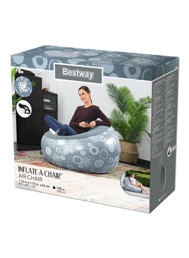 Bestway Inflate-a-chair 112x112x66cm  -26-75052 Blue 44 x 44 x 26inch  - Image 1