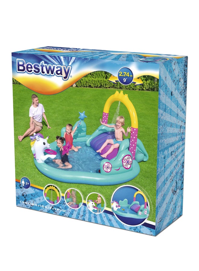 Bestway Magical Unicorn Carriage Play Pool Center  - Image 2