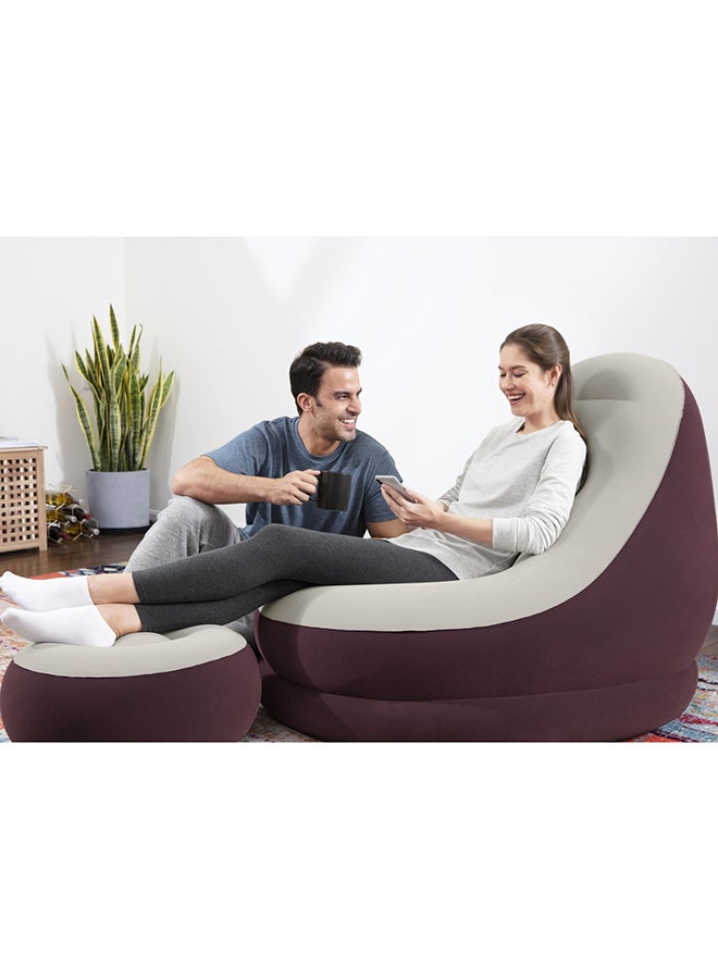Bestway Comfort Crusier Inflate-a-chair 122x94x81cm  -26-75053 Brown/Grey 175x154x112centimeter  - Image 5