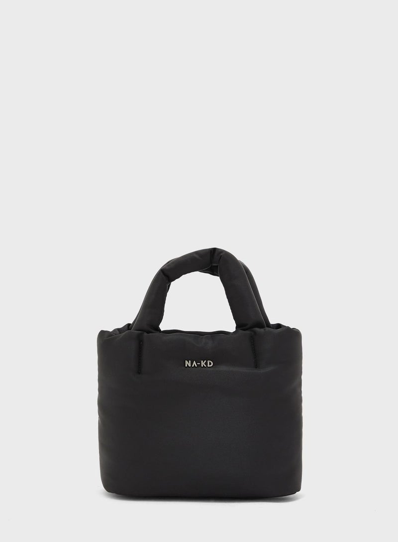 NA-KD - Padded Nylon Mini Tote Black - Image 1