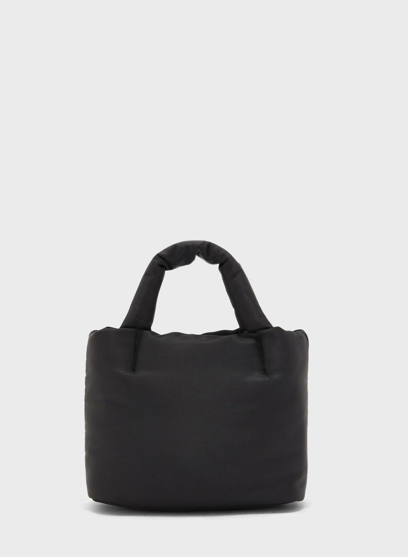 NA-KD - Padded Nylon Mini Tote Black - Image 1