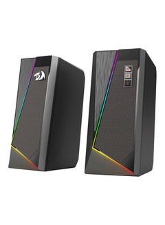 REDRAGON GS520 Anvil RGB Desktop Speakers, 2.0 Channel PC Computer Stereo Speaker with 6 Colorful LED Modes, Enhanced Bass and Easy-Access Volume Control, USB Powered w/ 3.5mm Cable  - Image 1