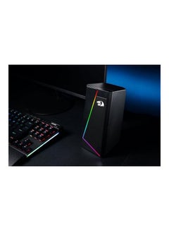 REDRAGON GS520 Anvil RGB Desktop Speakers, 2.0 Channel PC Computer Stereo Speaker with 6 Colorful LED Modes, Enhanced Bass and Easy-Access Volume Control, USB Powered w/ 3.5mm Cable  - Image 4
