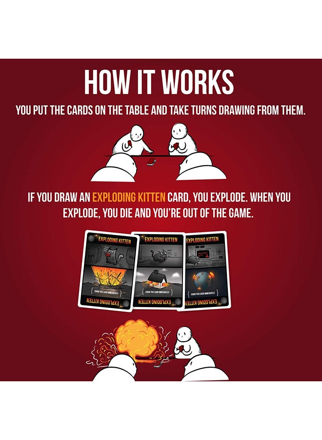 Exploding Kittens A Card Game 4.41x6.38x1.5inch