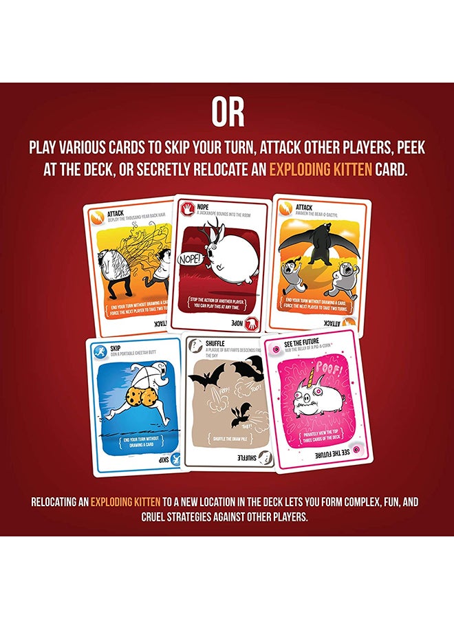Exploding Kittens A Card Game 4.41x6.38x1.5inch