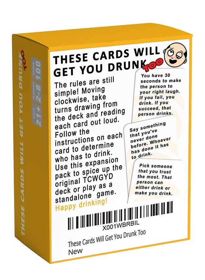 These Cards Will Get You Drunk Too Party Card Game T2504-1-1 9.2x6.6x3.8cm - Image 2