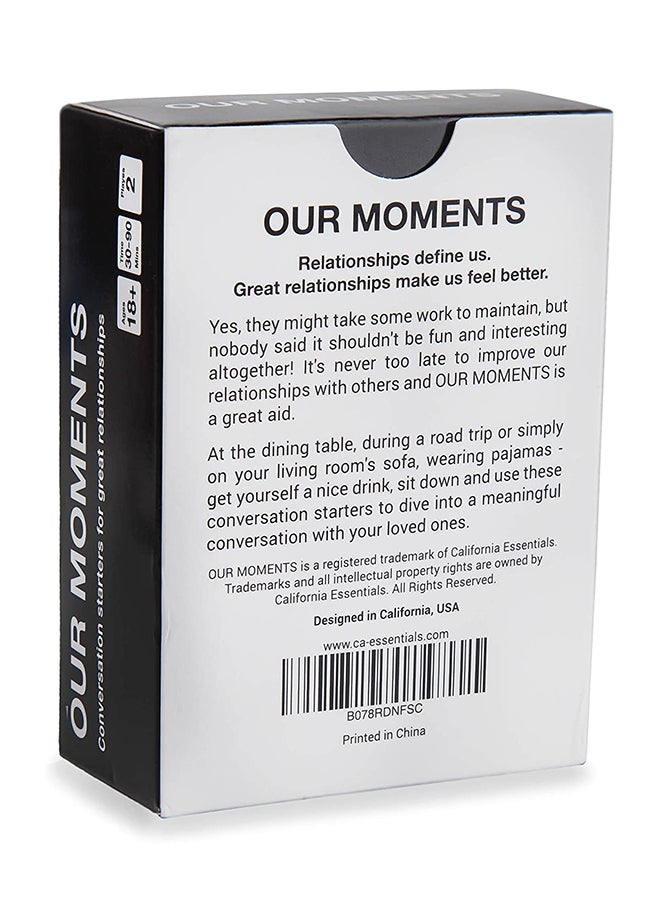 AMERTEER Our Moments Conversation Cards Game For Couples 3.3x6.6x9.14cm - Image 2