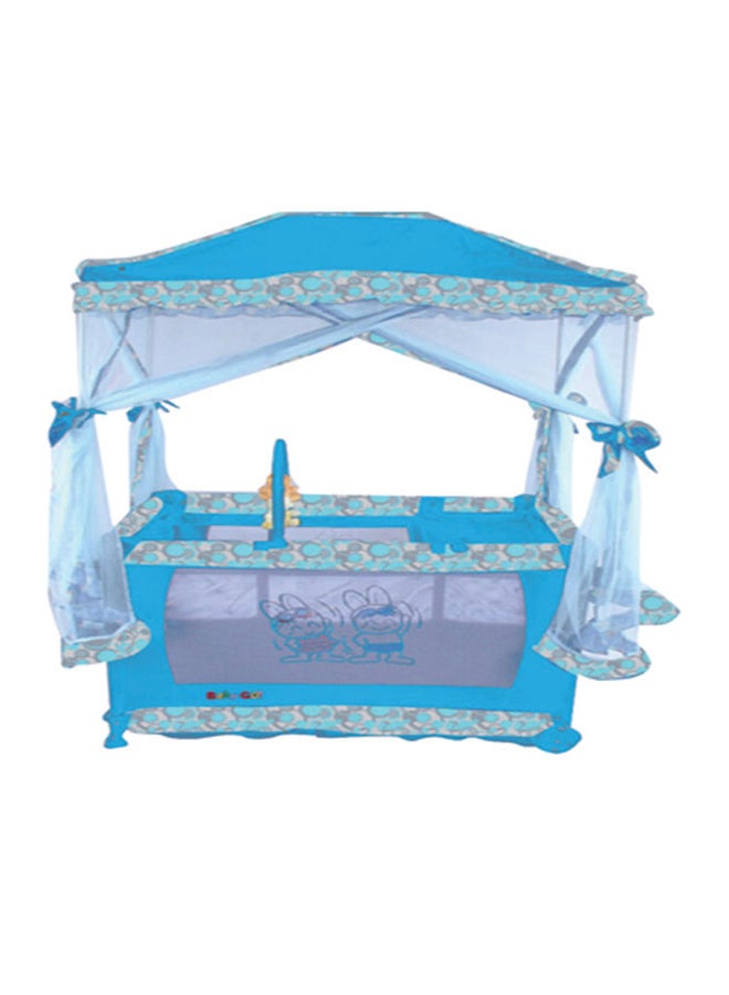 Baby love Blue Playpen With Mosquito Net For New Born 