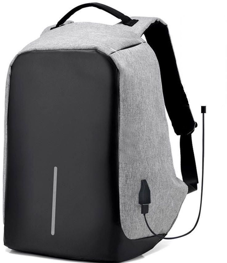 Anti Theft Laptop Bag With USB & Power Bank grey - Image 2