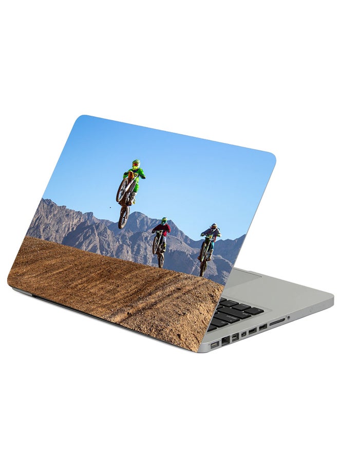 Motorcycles Motorcyclists Printed Laptop Sleeve Multicolour