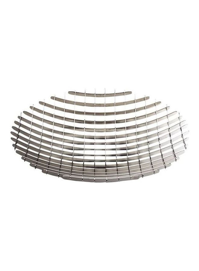 WNK Round Bread Basket Silver 49 x 7.5cm