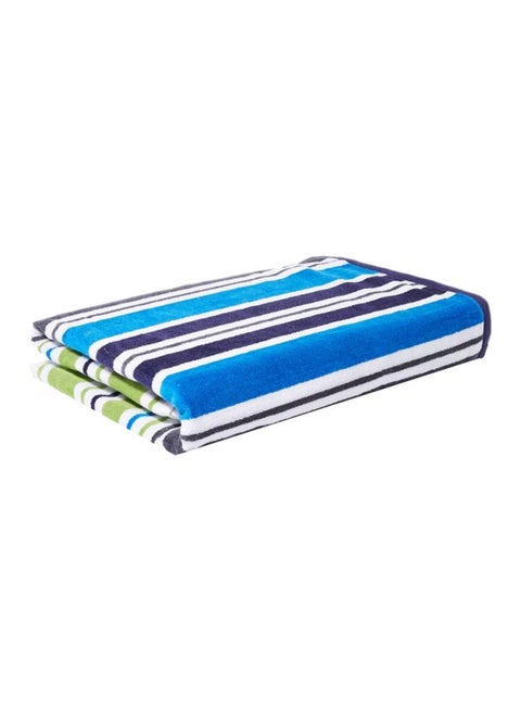 Khools Cotton Bath Sheet Blue/White/Green 80x160cm