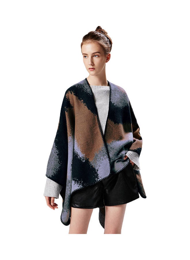 Fashion Women Poncho Cardigan Sweater Shawl Multicolour - Image 2