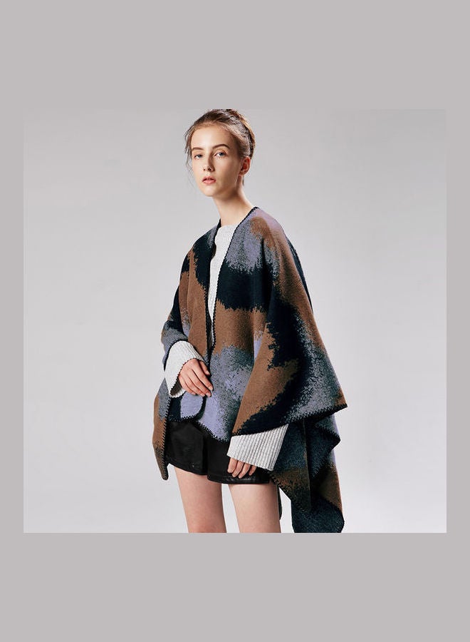 Fashion Women Poncho Cardigan Sweater Shawl Multicolour - Image 4