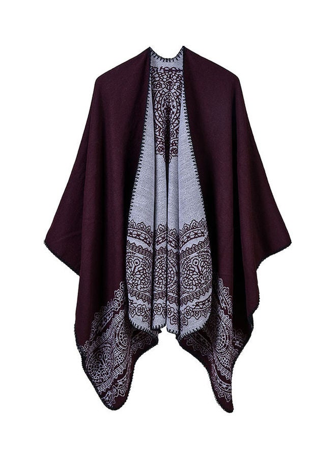 Vintage Women Poncho Cardigan Sweater Shawl Multicolour - Image 2