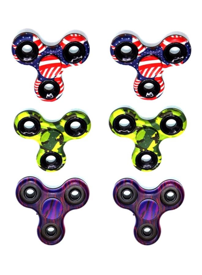 كول بيبي مجموعة فيدجيت سبينر بثلاثة أذرع من البلاستيك مكونة من 6 قطع طراز DIA158MUT 6.5x6.5x0.65سم - Image 2