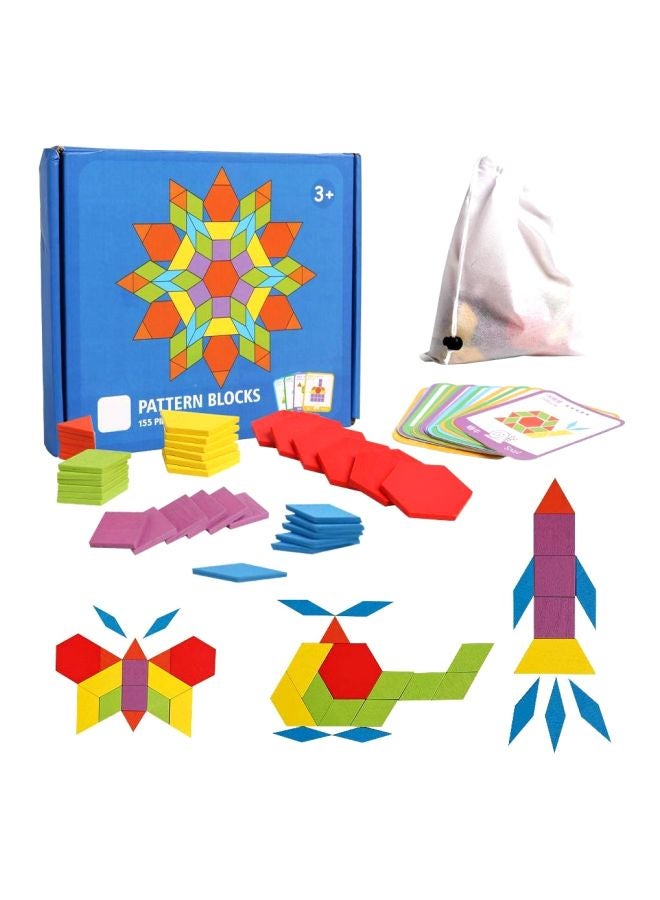 Beauenty - Wooden Pattern Block Puzzle Set 24.5x21.3x4cm - Image 1