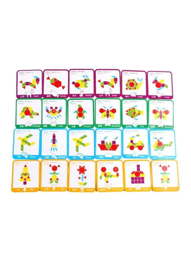 Beauenty - Wooden Pattern Block Puzzle Set 24.5x21.3x4cm - Image 1