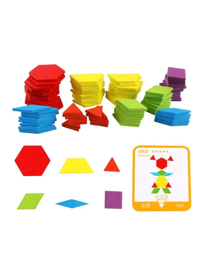 Beauenty - Wooden Pattern Block Puzzle Set 24.5x21.3x4cm - Image 1