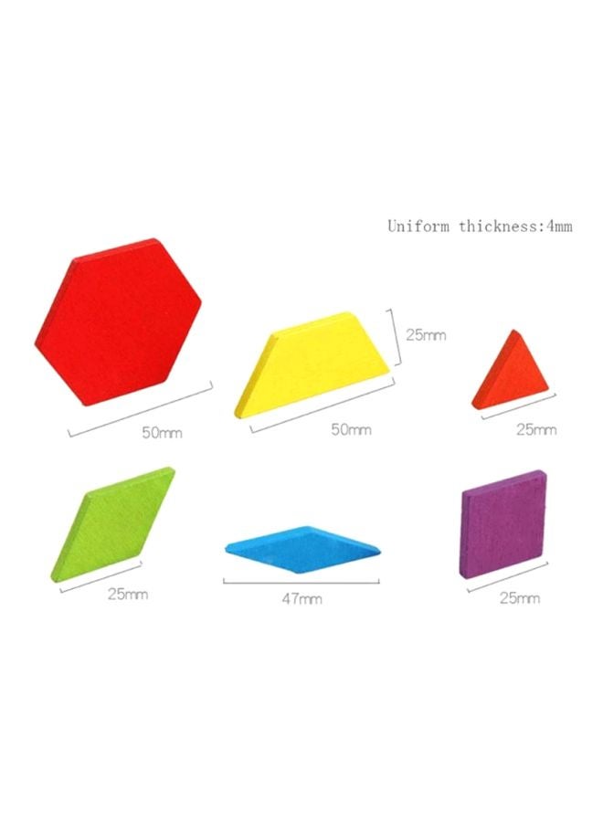 Beauenty - Wooden Pattern Block Puzzle Set 24.5x21.3x4cm - Image 1