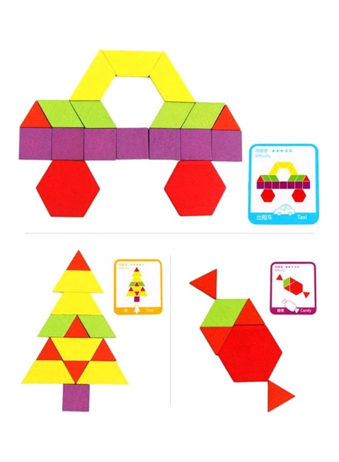 Beauenty - Wooden Pattern Block Puzzle Set 24.5x21.3x4cm - Image 1