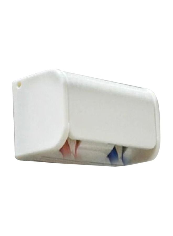 Beauenty Wall Mount Toothbrush Holder White 7.5x7.5x4cm - Image 1