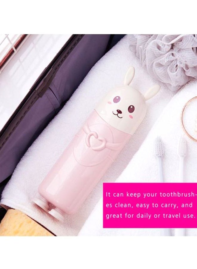 Beauenty Portable Tooth Brush Container Pink 6x4.5x22cm  - Image 2