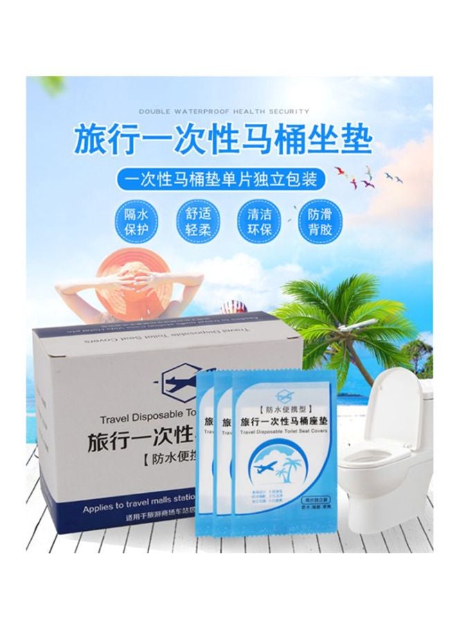 Home Concept - 50-Piece Disposable Toilet Seat Cover Set Clear - Image 1