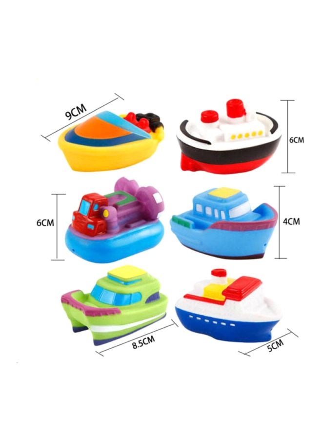 Beauenty Pack Of 6 Soft Rubber Water Jet Boat Bath Toys 8.5x5x4.5cm - Image 4