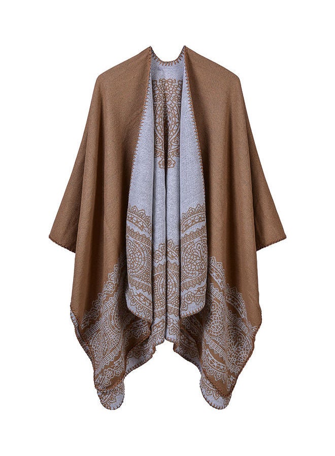 Vintage Women Poncho Cardigan Sweater Shawl Multicolour - Image 1
