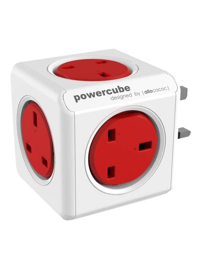 Allocaccoc PowerCube Original Power Adapter Red /White - Image 1